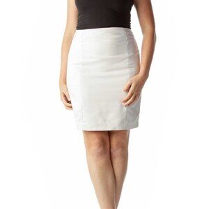 Express Beige Pleated Pencil Skirt